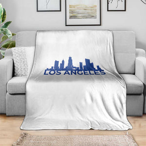 Vintage Los Angeles Skyline Ram Fan Throw Blanket Football Lover Gift