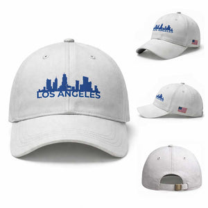 Vintage Los Angeles Skyline Ram Fan Baseball Cap Football Lover Gift