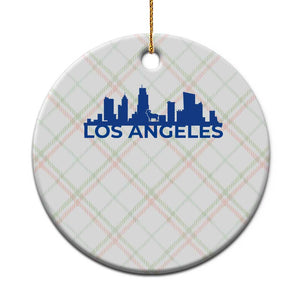 Vintage Los Angeles Skyline Ram Fan Ceramic Ornament Football Lover Gift