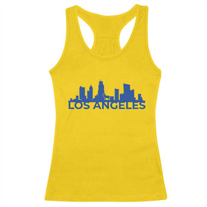Vintage Los Angeles Skyline Ram Fan Racerback Tank Top Football Lover Gift