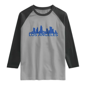 Vintage Los Angeles Skyline Ram Fan Raglan Shirt Football Lover Gift