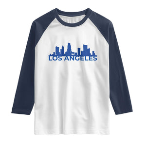 Vintage Los Angeles Skyline Ram Fan Raglan Shirt Football Lover Gift