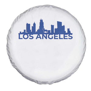 Vintage Los Angeles Skyline Ram Fan Spare Tire Cover Football Lover Gift
