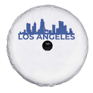 Vintage Los Angeles Skyline Ram Fan Spare Tire Cover Football Lover Gift