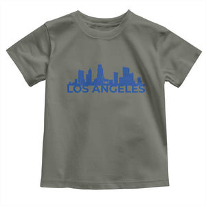 Vintage Los Angeles Skyline Ram Fan Toddler T Shirt Football Lover Gift
