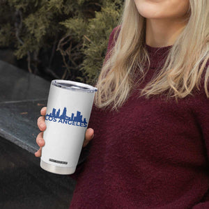 Vintage Los Angeles Skyline Ram Fan Tumbler Cup Football Lover Gift