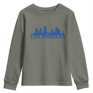 Vintage Los Angeles Skyline Ram Fan Youth Sweatshirt Football Lover Gift