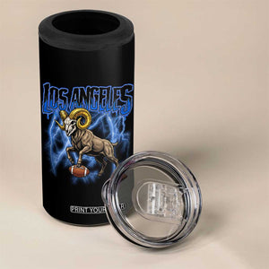 Gothic Lightning Ram Skull 4 in 1 Can Cooler Tumbler Game Day Sports Fan Gift