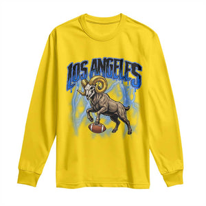 Gothic Lightning Ram Skull Long Sleeve Shirt Game Day Sports Fan Gift
