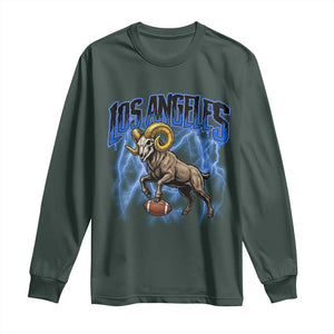 Gothic Lightning Ram Skull Long Sleeve Shirt Game Day Sports Fan Gift