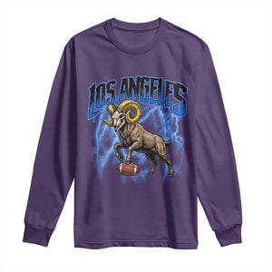 Gothic Lightning Ram Skull Long Sleeve Shirt Game Day Sports Fan Gift