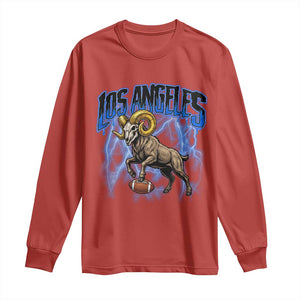 Gothic Lightning Ram Skull Long Sleeve Shirt Game Day Sports Fan Gift