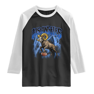 Gothic Lightning Ram Skull Raglan Shirt Game Day Sports Fan Gift