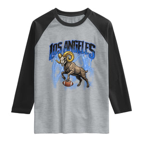 Gothic Lightning Ram Skull Raglan Shirt Game Day Sports Fan Gift