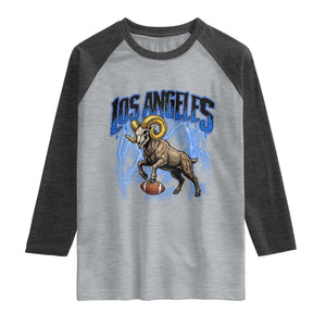 Gothic Lightning Ram Skull Raglan Shirt Game Day Sports Fan Gift