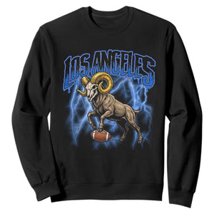 Gothic Lightning Ram Skull Sweatshirt Game Day Sports Fan Gift