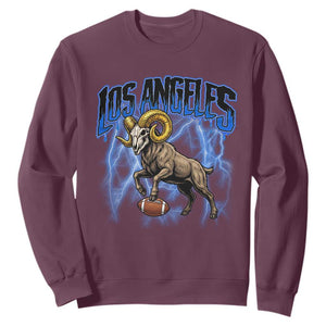Gothic Lightning Ram Skull Sweatshirt Game Day Sports Fan Gift