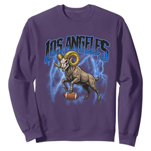 Gothic Lightning Ram Skull Sweatshirt Game Day Sports Fan Gift