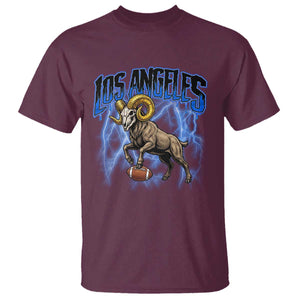 Gothic Lightning Ram Skull T Shirt Game Day Sports Fan Gift