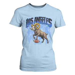 Gothic Lightning Ram Skull T Shirt For Women Game Day Sports Fan Gift