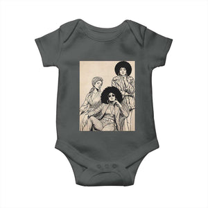 Vintage 70s Afro Queen Black Girl Pride Fashion Baby Onesie
