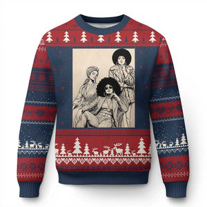 Vintage 70s Afro Queen Black Girl Pride Fashion Ugly Christmas Sweater