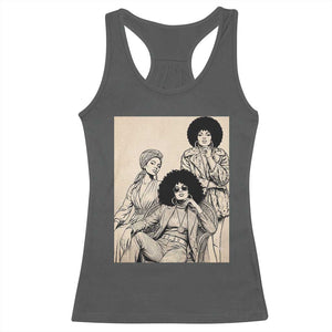 Vintage 70s Afro Queen Black Girl Pride Fashion Racerback Tank Top