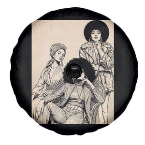 Vintage 70s Afro Queen Black Girl Pride Fashion Spare Tire Cover