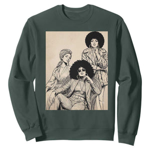 Vintage 70s Afro Queen Black Girl Pride Fashion Sweatshirt