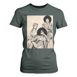 Vintage 70s Afro Queen Black Girl Pride Fashion T Shirt For Women