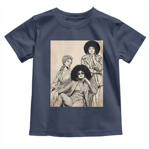 Vintage 70s Afro Queen Black Girl Pride Fashion Toddler T Shirt