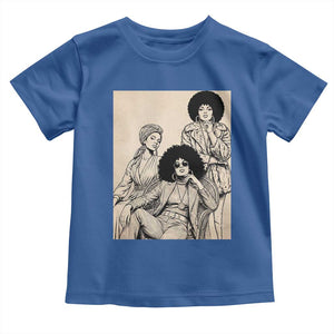 Vintage 70s Afro Queen Black Girl Pride Fashion Toddler T Shirt