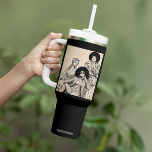 Vintage 70s Afro Queen Black Girl Pride Fashion Tumbler With Handle