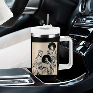 Vintage 70s Afro Queen Black Girl Pride Fashion Tumbler With Handle