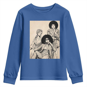 Vintage 70s Afro Queen Black Girl Pride Fashion Youth Sweatshirt