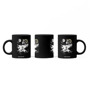 Cool Ram Wearing Sunglasses Moon Nature Vintage Graphic Coffee Mug