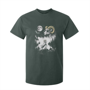 Cool Ram Wearing Sunglasses Moon Nature Vintage Graphic T Shirt For Kid