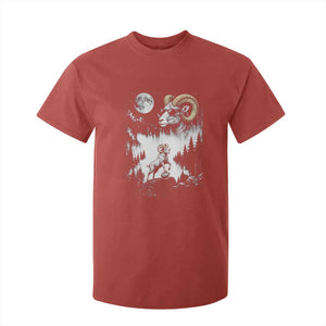 Cool Ram Wearing Sunglasses Moon Nature Vintage Graphic T Shirt For Kid