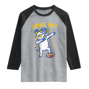 Funny Dabbing Ram Raglan Shirt Los Angeles Sports Fan Gift