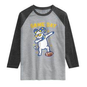 Funny Dabbing Ram Raglan Shirt Los Angeles Sports Fan Gift