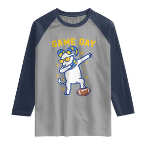Funny Dabbing Ram Raglan Shirt Los Angeles Sports Fan Gift
