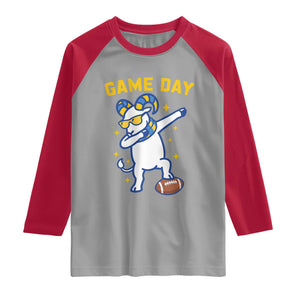 Funny Dabbing Ram Raglan Shirt Los Angeles Sports Fan Gift