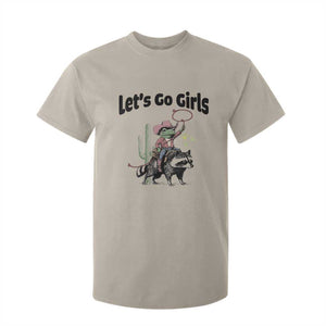 Cowboy Frog Riding Raccoon T Shirt For Kid Let's Go Girls TS12 Sand Print Your Wear