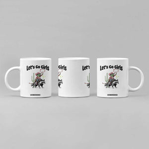 Cowboy Frog Riding Raccoon Coffee Mug Let's Go Girls TS12 Print Your Wear