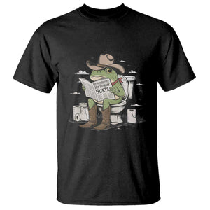 Funny Cowboy Frog T Shirt Not Now Partner My Tummy Hurts TS12 Black Print Your Wear