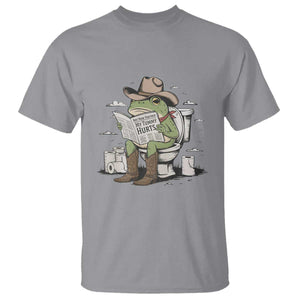 Funny Cowboy Frog T Shirt Not Now Partner My Tummy Hurts TS12 Sport Gray Print Your Wear