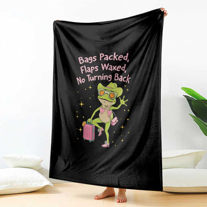 Funny Girls Trip Frog Throw Blanket Bags Packed Flaps Waxed TS12 Print Your Wear