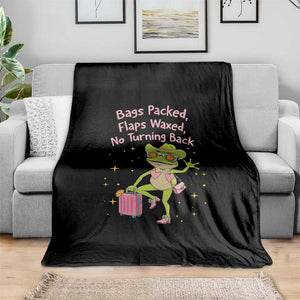 Funny Girls Trip Frog Throw Blanket Bags Packed Flaps Waxed TS12 Print Your Wear