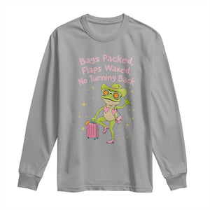 Funny Girls Trip Frog Long Sleeve Shirt Bags Packed Flaps Waxed TS12 Sport Gray Print Your Wear