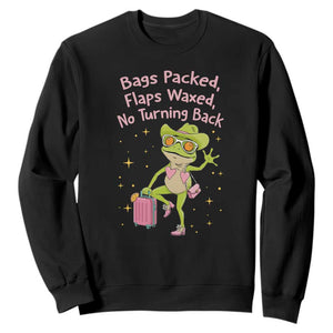 Funny Girls Trip Frog Sweatshirt Bags Packed Flaps Waxed TS12 Black Print Your Wear